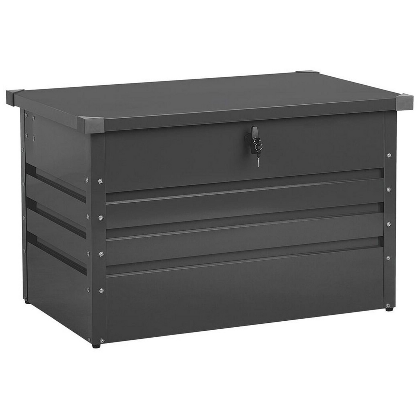 Outdoor Storage Box Grey 300L Galvanized Steel
