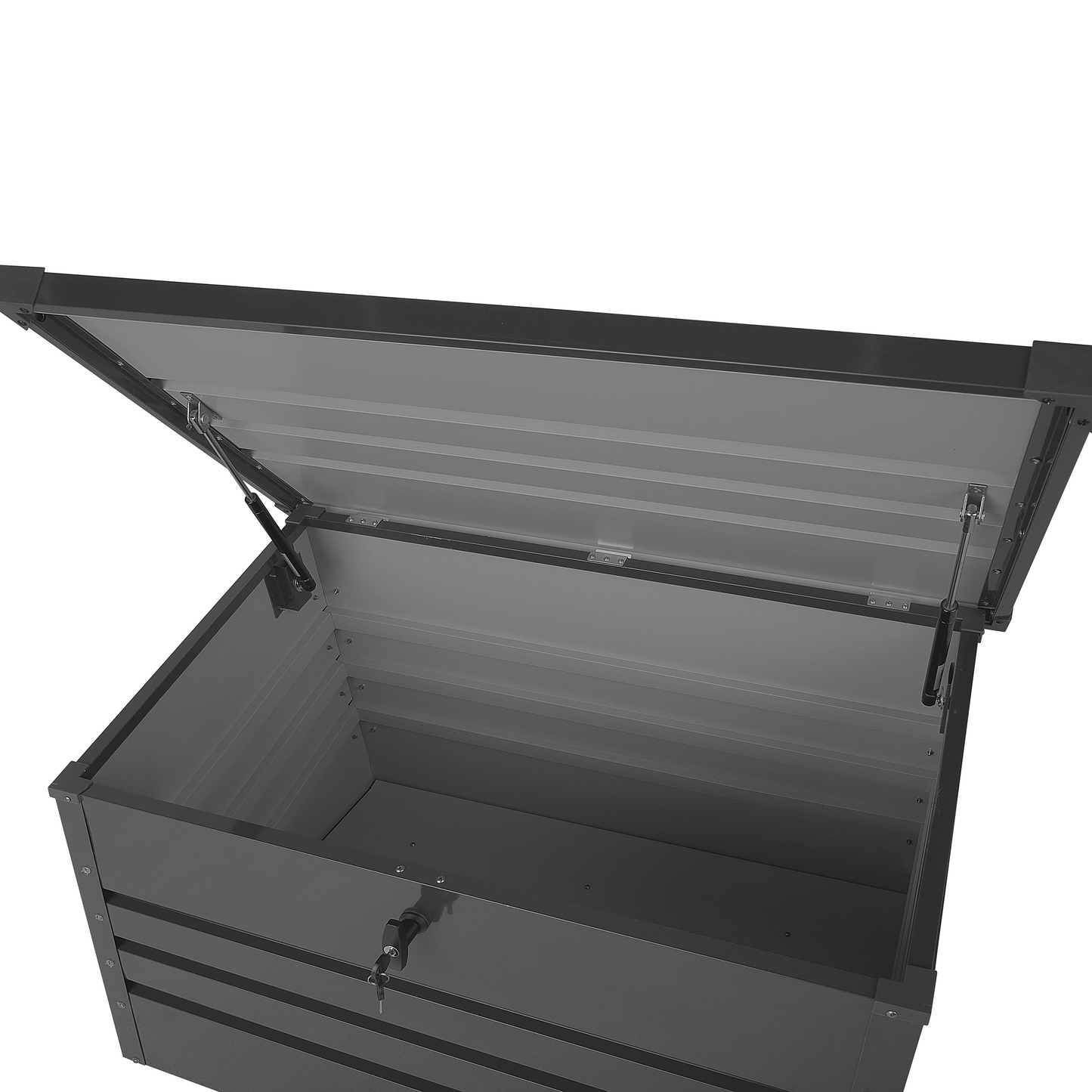 Outdoor Storage Box Grey 300L Galvanized Steel