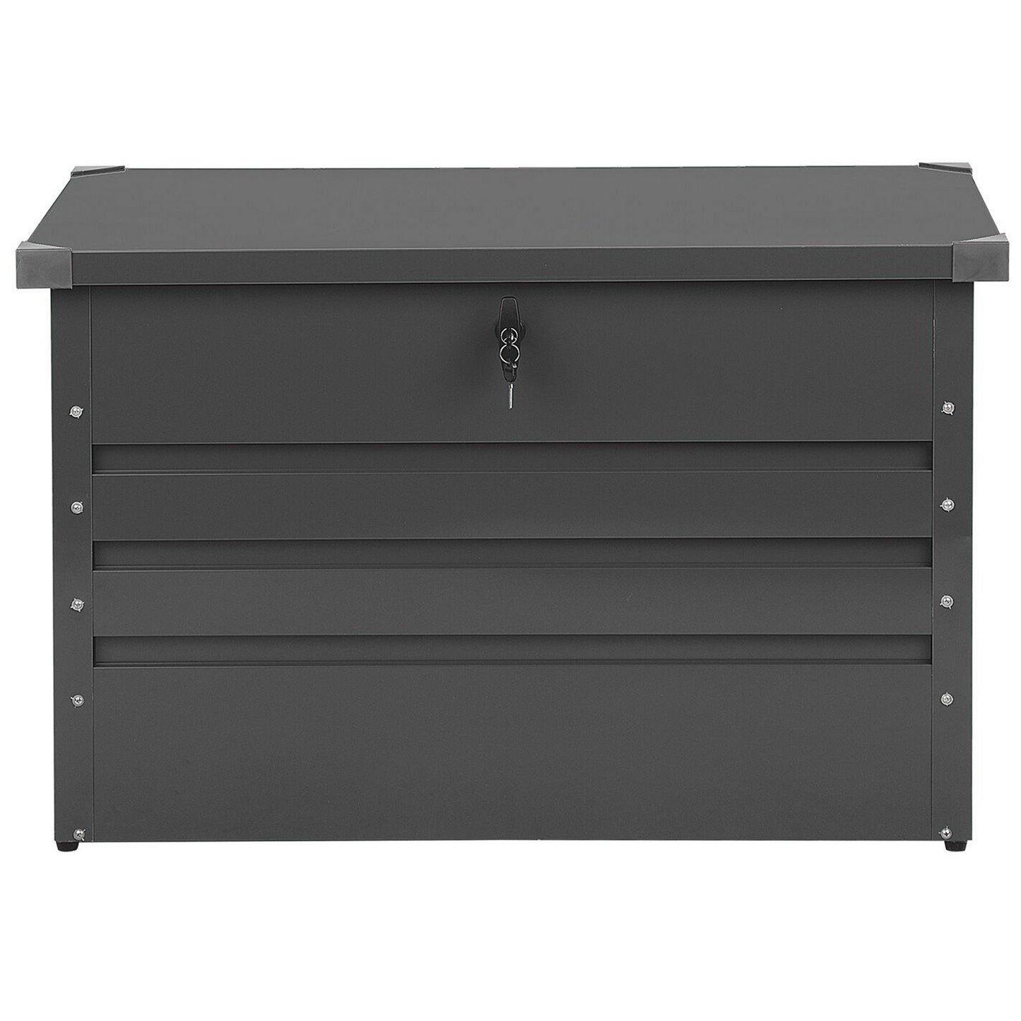 Outdoor Storage Box Grey 300L Galvanized Steel