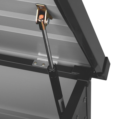 Outdoor Storage Box 400L Grey Galvanized Steel Lockable