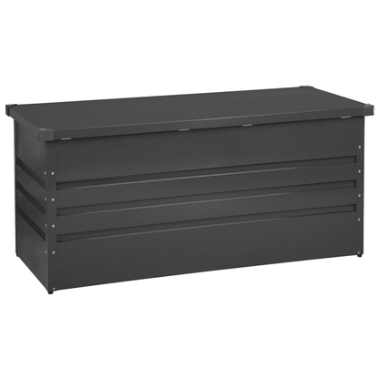 Outdoor Storage Box 400L Grey Galvanized Steel Lockable
