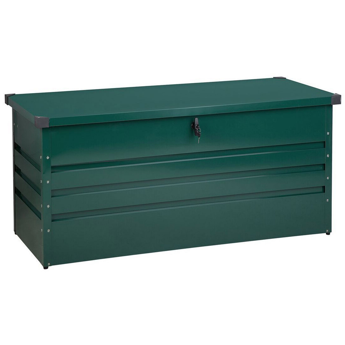 Outdoor Storage Box Green Galvanized Steel 400L Industrial