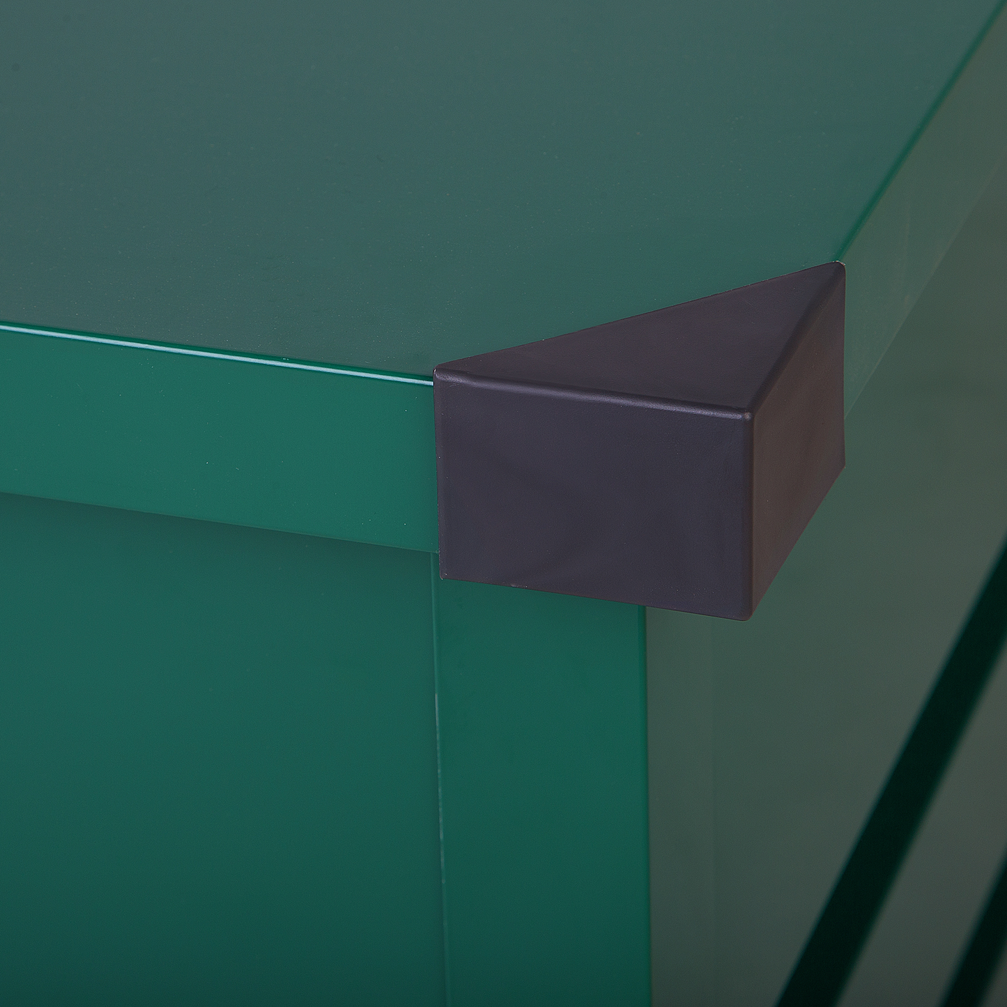 Outdoor Storage Box Green Galvanized Steel 400L Industrial