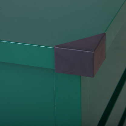 Outdoor Storage Box Green Galvanized Steel 400L Industrial