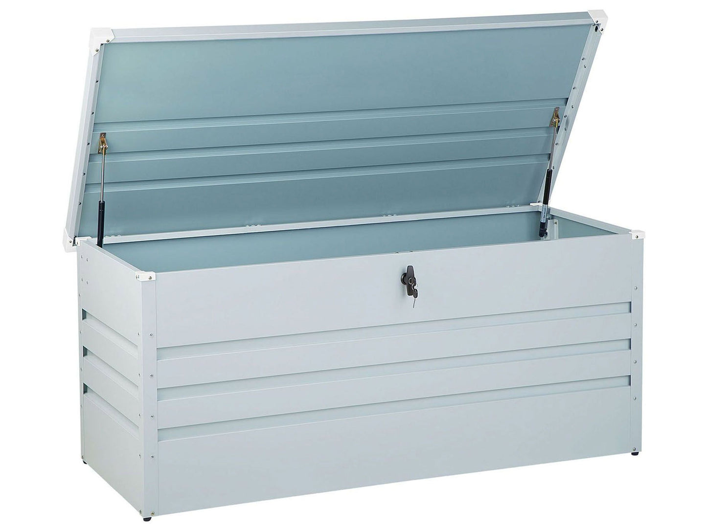Outdoor Storage Box Light Grey Galvanized Steel 400 L