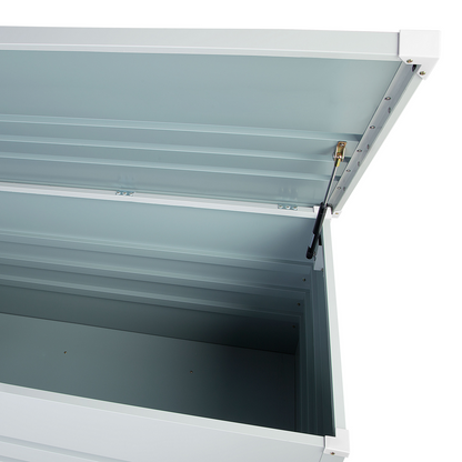 Outdoor Storage Box Light Grey Galvanized Steel 400 L