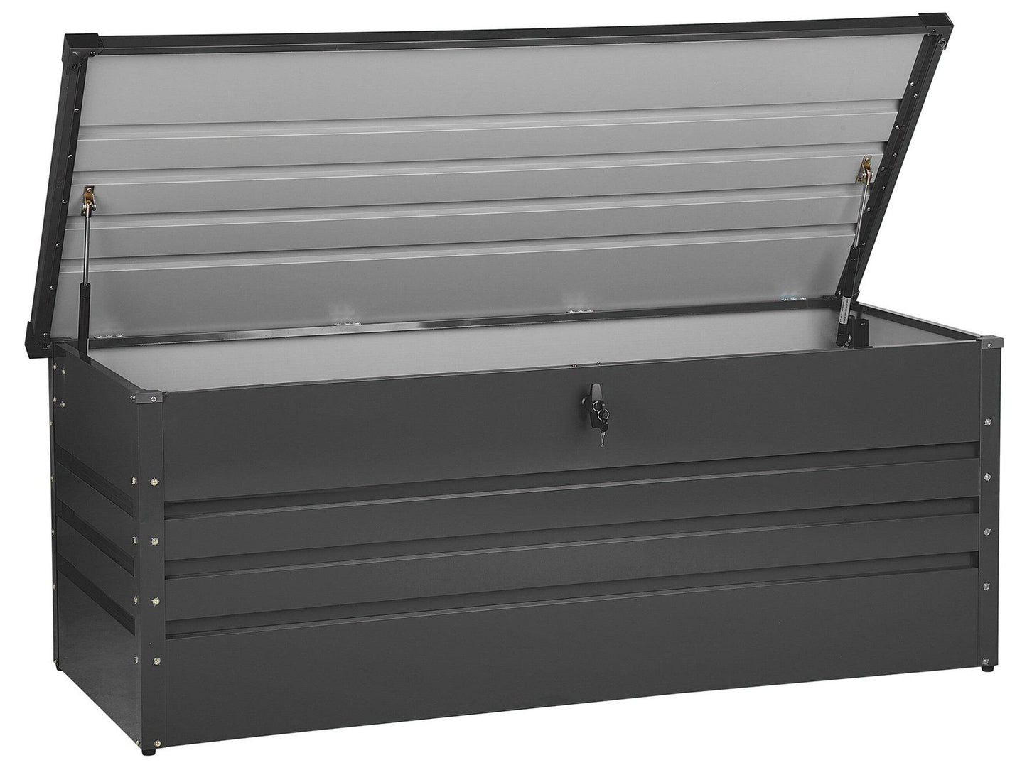Outdoor Storage Box Grey Galvanized Steel 600L