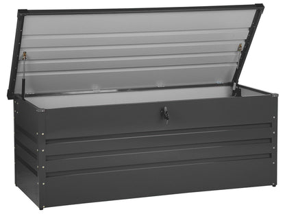 Outdoor Storage Box Grey Galvanized Steel 600L
