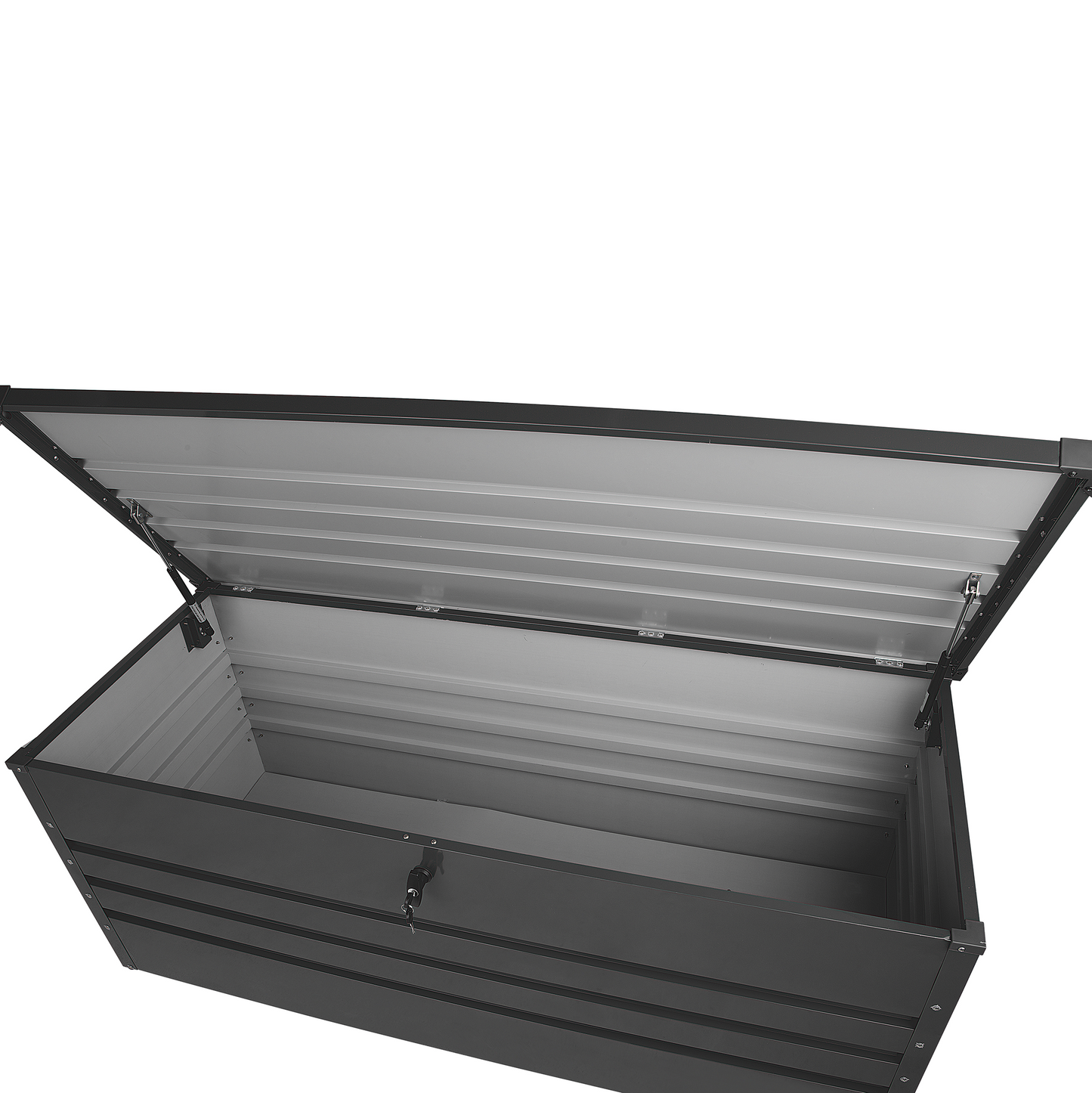 Outdoor Storage Box Grey Galvanized Steel 600L
