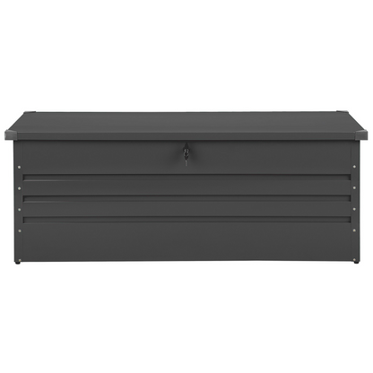 Outdoor Storage Box Grey Galvanized Steel 600L