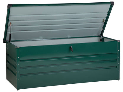 Outdoor Storage Box Green Galvanized Steel 600 L