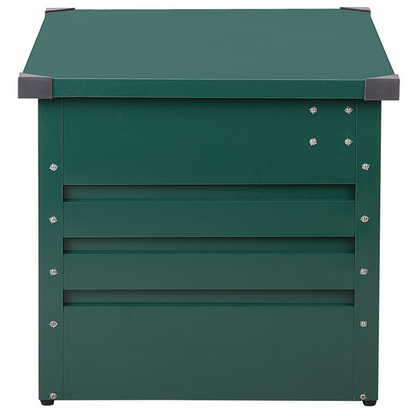 Outdoor Storage Box Green Galvanized Steel 600 L