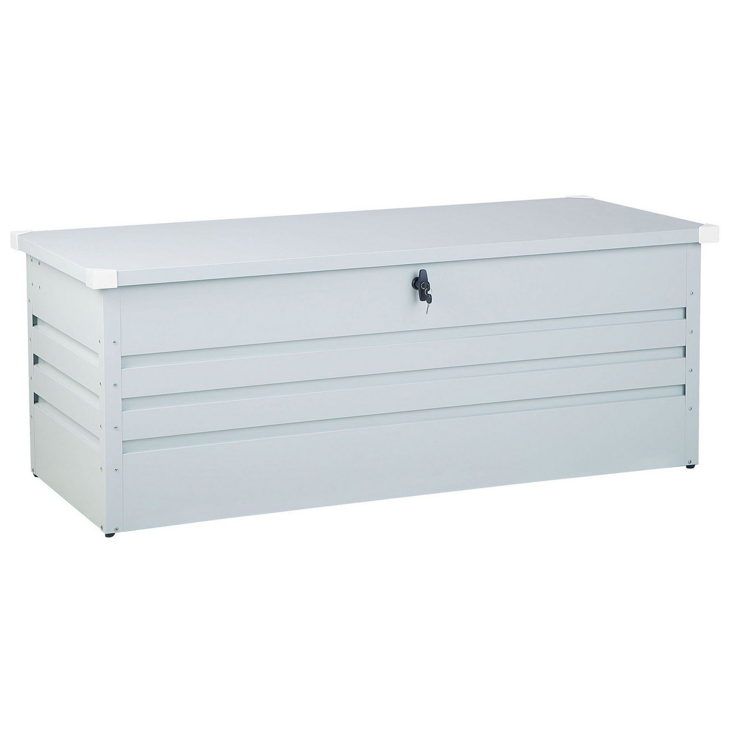 Outdoor Storage Box Galvanized Steel 600L Light Grey