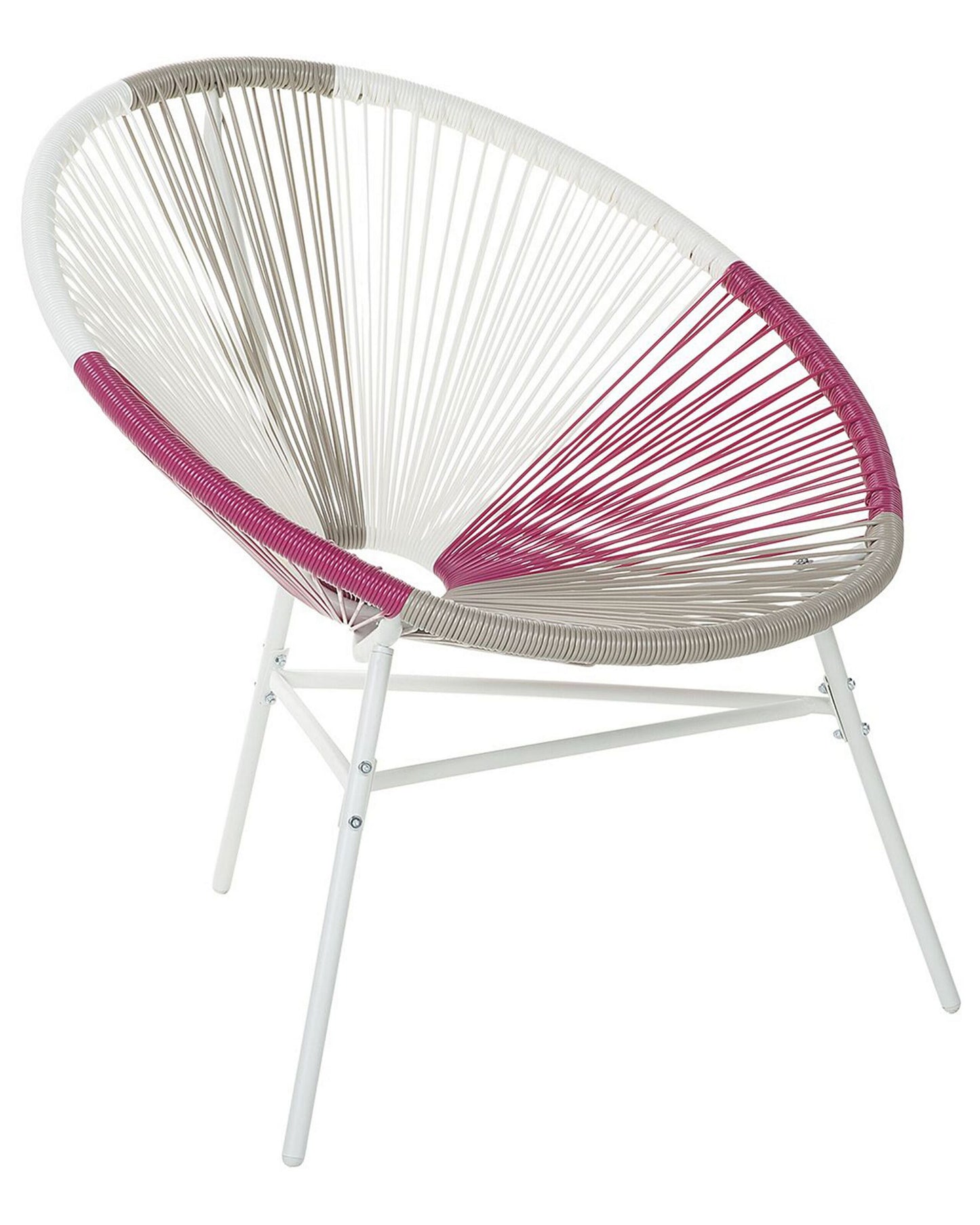 Garden Chair Multicolour PE Rattan Papasan Modern with Steel Tripod Base