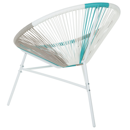 Garden Chairs Set Multicolour PE Rattan Papasan Modern 2Pack