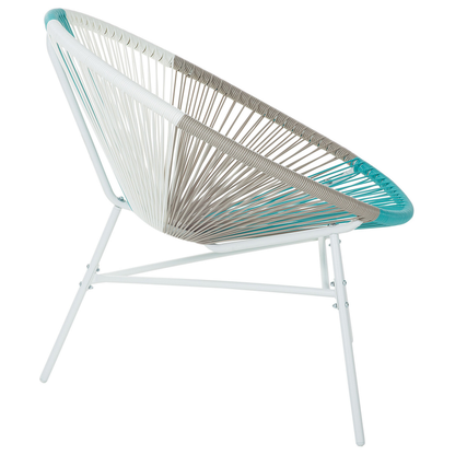 Garden Chairs Set Multicolour PE Rattan Papasan Modern 2Pack