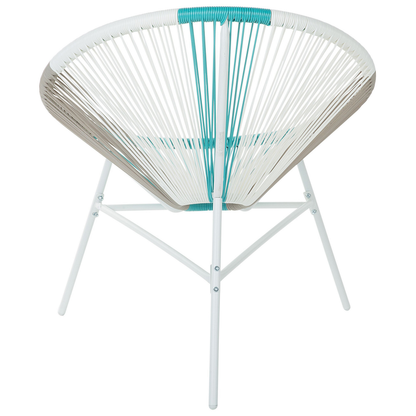 Garden Chairs Set Multicolour PE Rattan Papasan Modern 2Pack