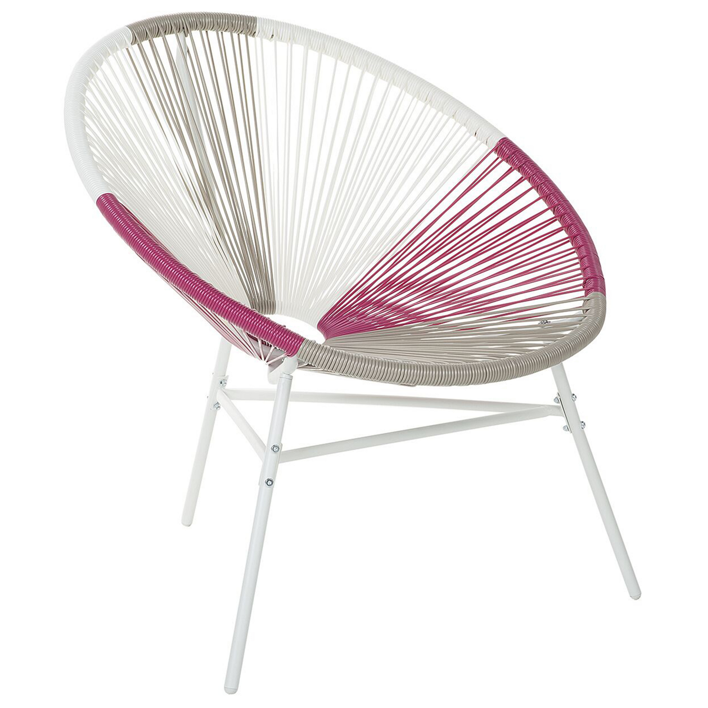 Garden Chair Multicolour PE Rattan Papasan Modern with Steel Tripod Base