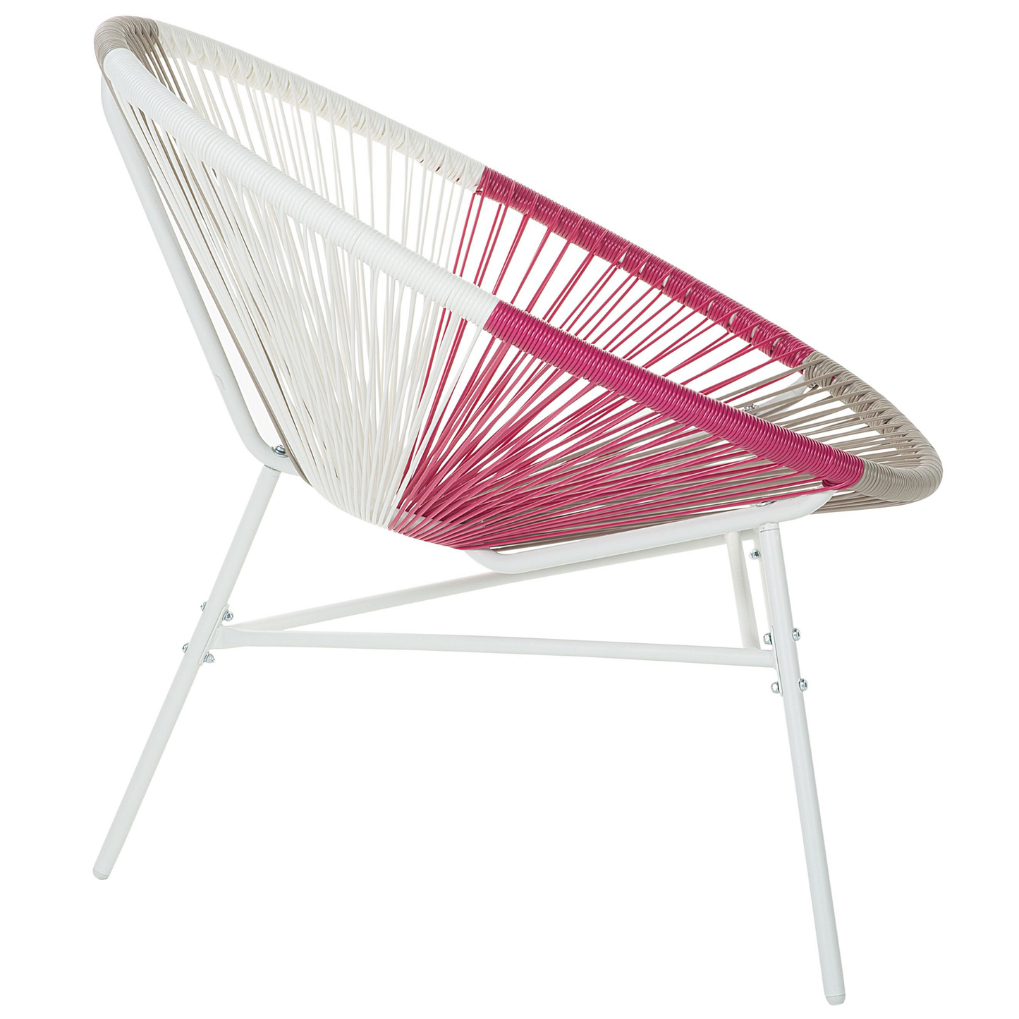 Garden Chair Multicolour PE Rattan Papasan Modern with Steel Tripod Base