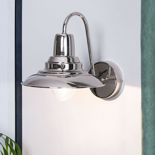 Wall Lamp Silver Metal Sconce Industrial