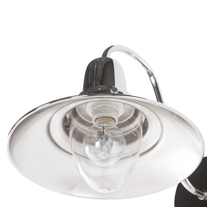 Wall Lamp Silver Metal Sconce Industrial
