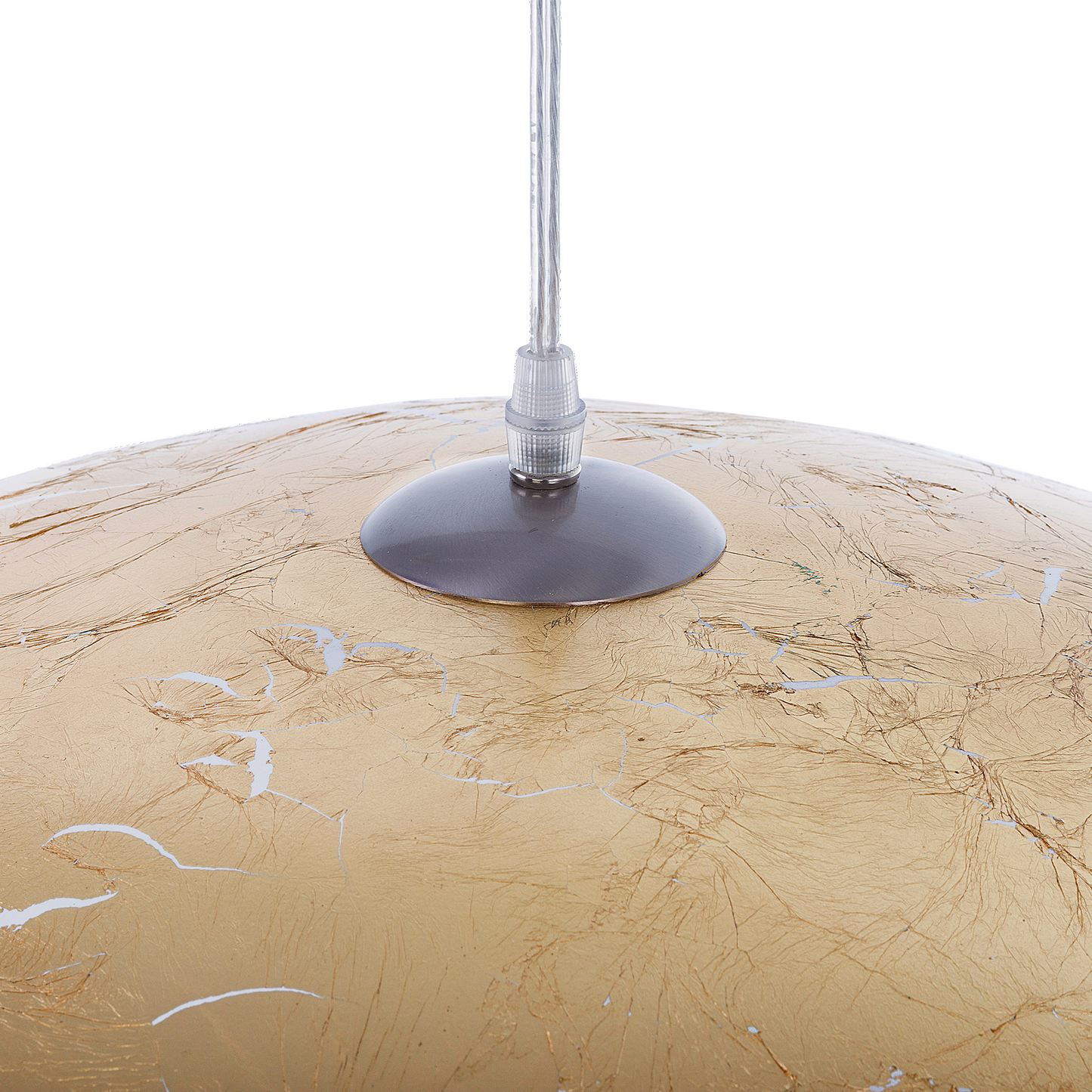 Pendant Lamp Gold Metal Vintage Ceiling Light With Cracked Gold Foil Finish