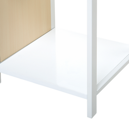 White With Light Brown 165 x 35cm 5 Tier Shelf