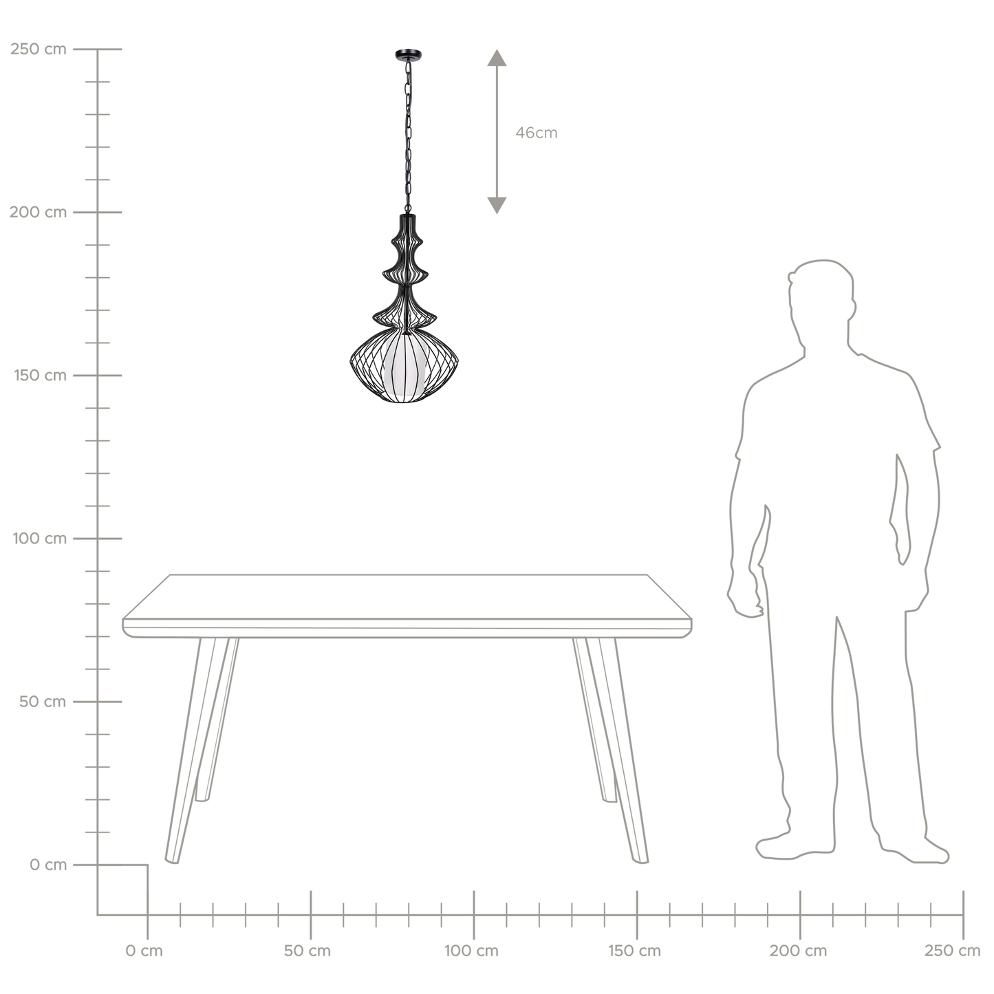 Pendant Ceiling Lamp Black Metal Open Cage Shade Industrial Glamour For Living Room