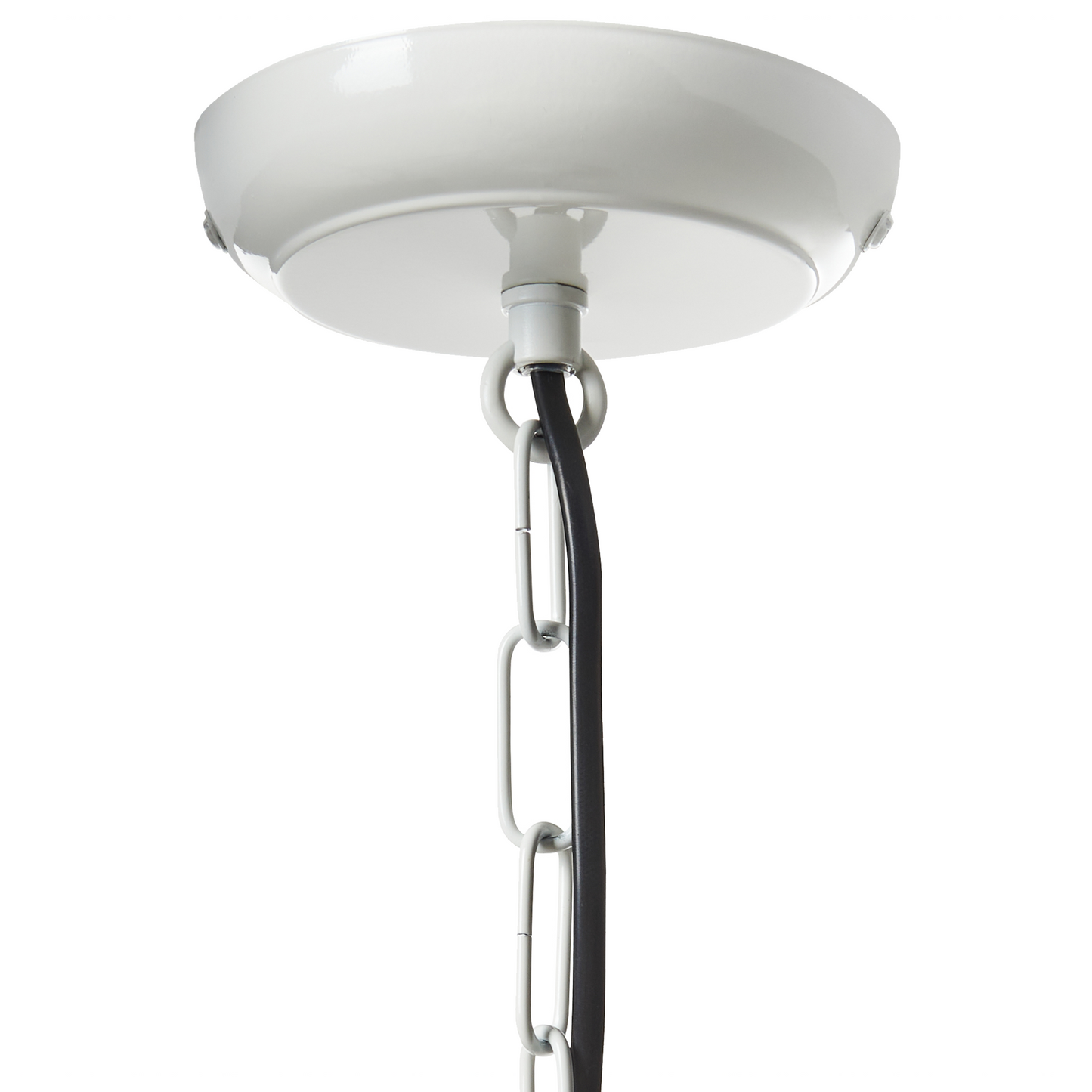 Pendant Lamp Off White Metal Floral Industrial