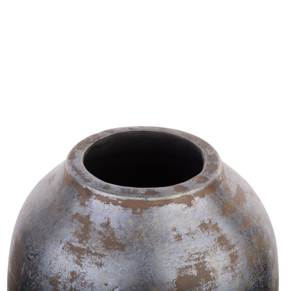 Decor Decorative Floor Vase Silver Terracotta 48cm Industrial