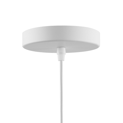 White Glass Geometric Pendant Lamp Modern Hanging Light