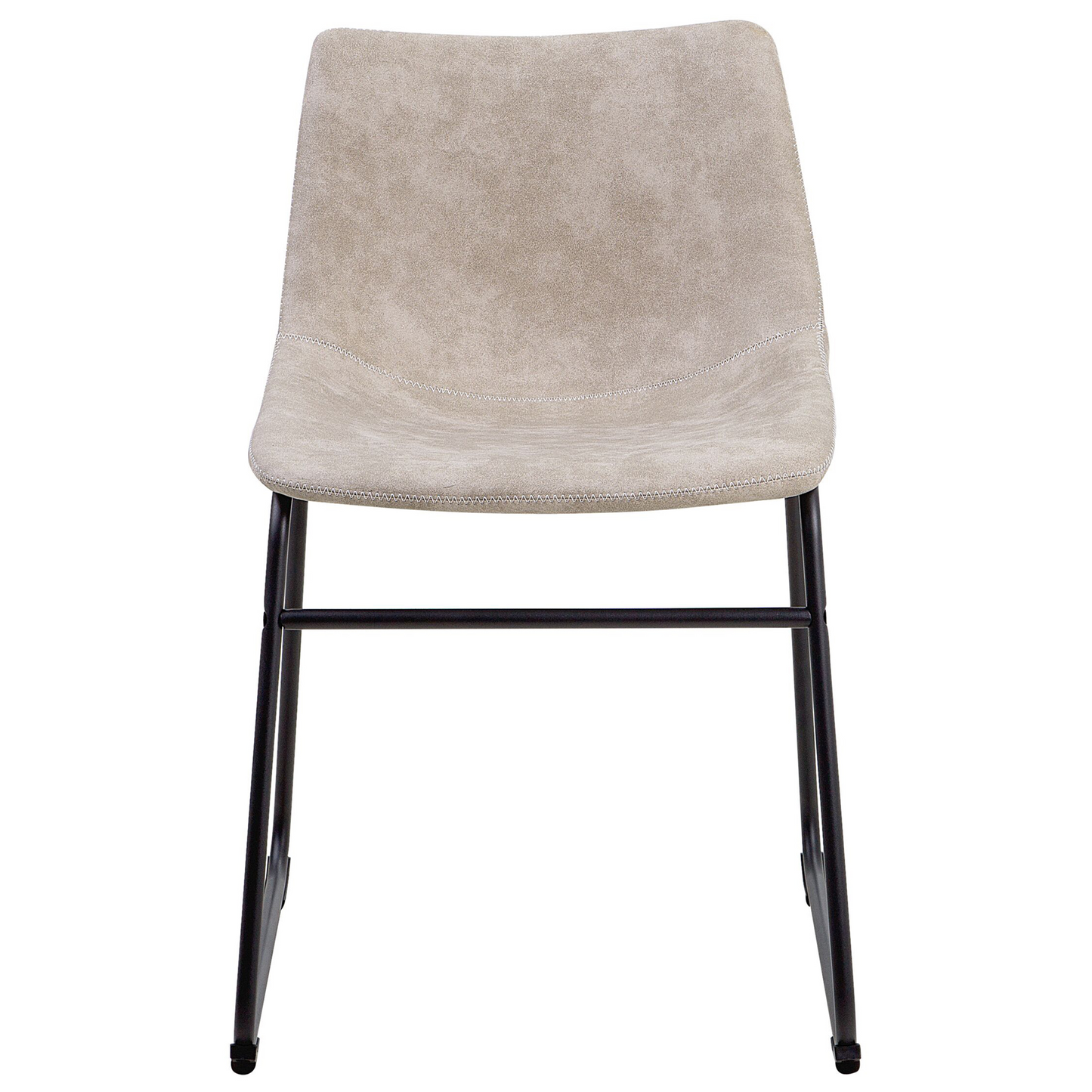 Riverside Beige Fabric Dining Chairs Set Of 2 With Black Legs