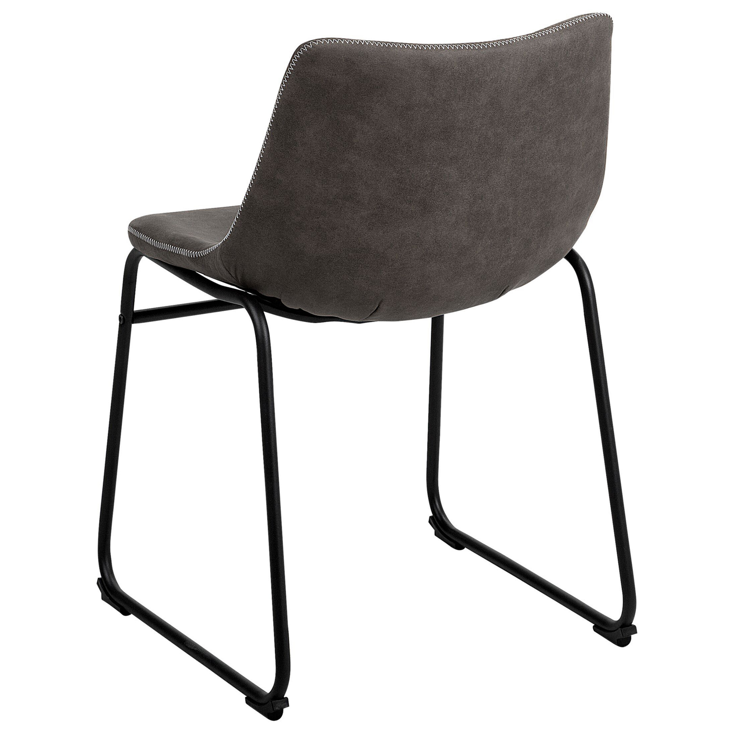 Rustic Retro Grey Fabric Dining Chairs Set Of 2