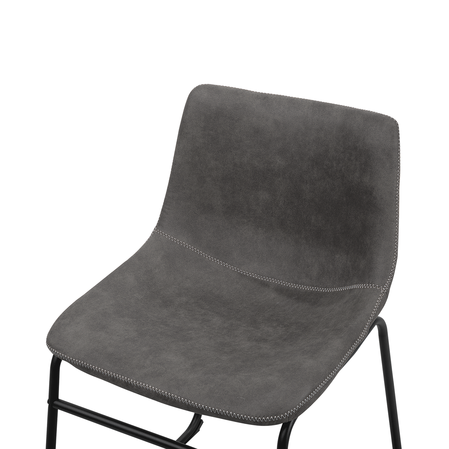 Rustic Retro Grey Fabric Dining Chairs Set Of 2