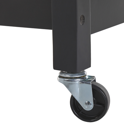 YourBrand Kitchen Trolley Black Rubberwood MDF 58x40x85 cm 2 Shelves