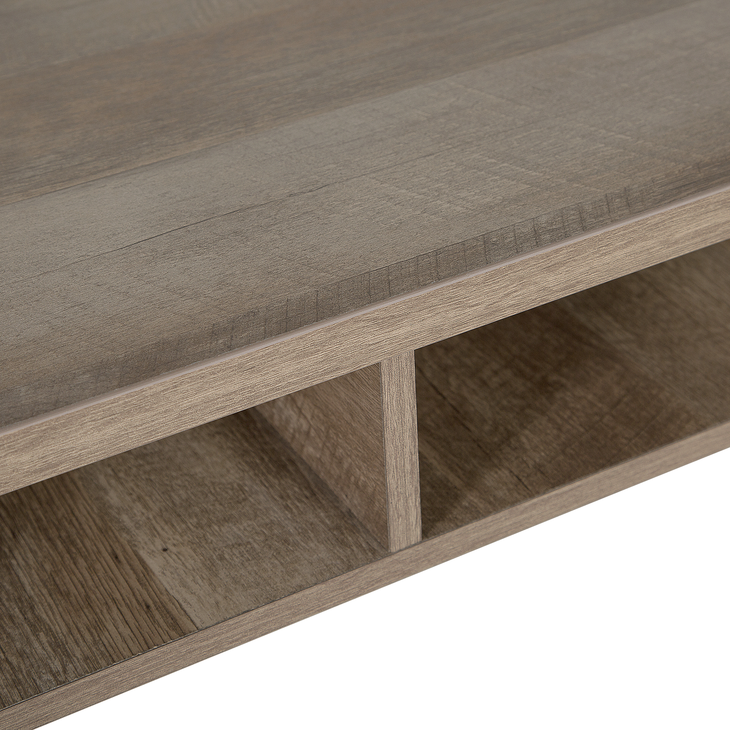 Office Desk Dark Brown Top Black Metal Frame 120 x 60 Storage