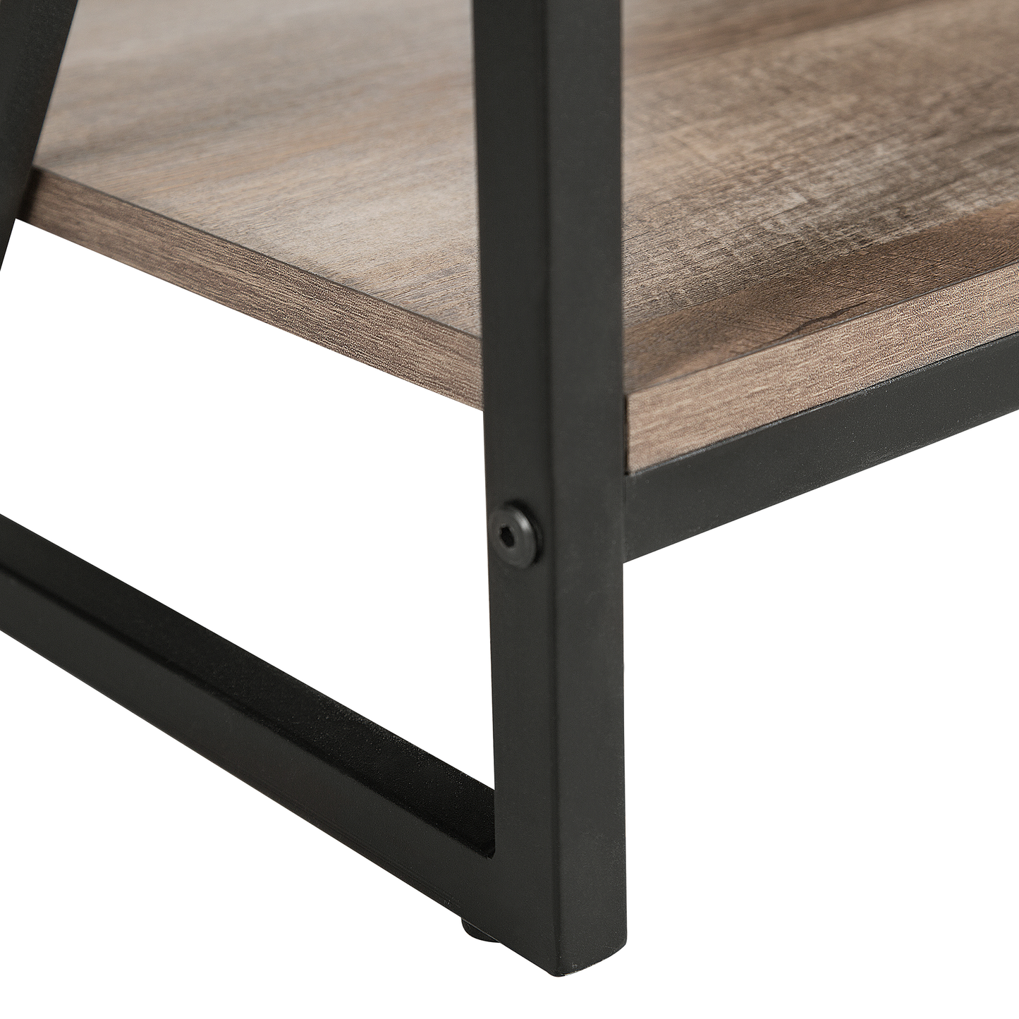 TV Stand For 60In Dark Brown Finish With Open Shelves