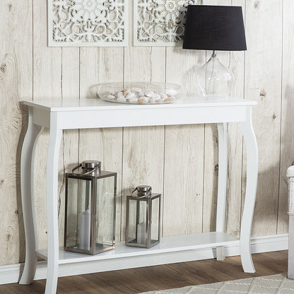 White Console Table 100 x 30cm Modern French Style