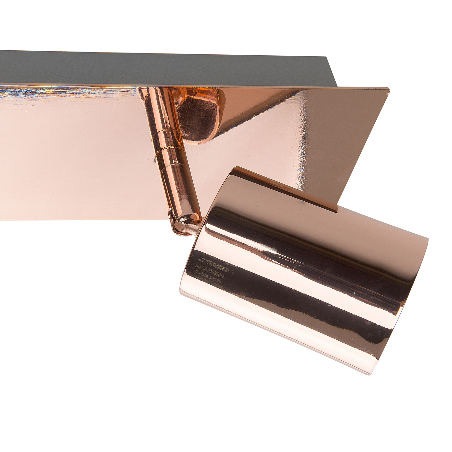 Four Light Ceiling Track Lamp With Copper Metal Adjustable Industrial Design