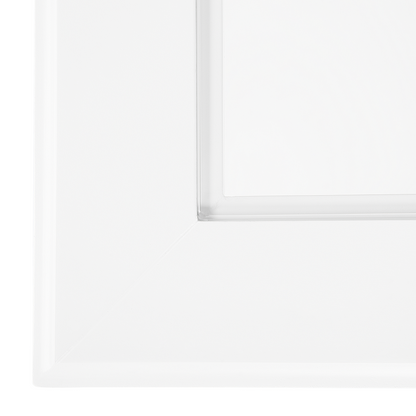 Brand White Glass Top Side Table 57x40 cm One Shelf Bedside