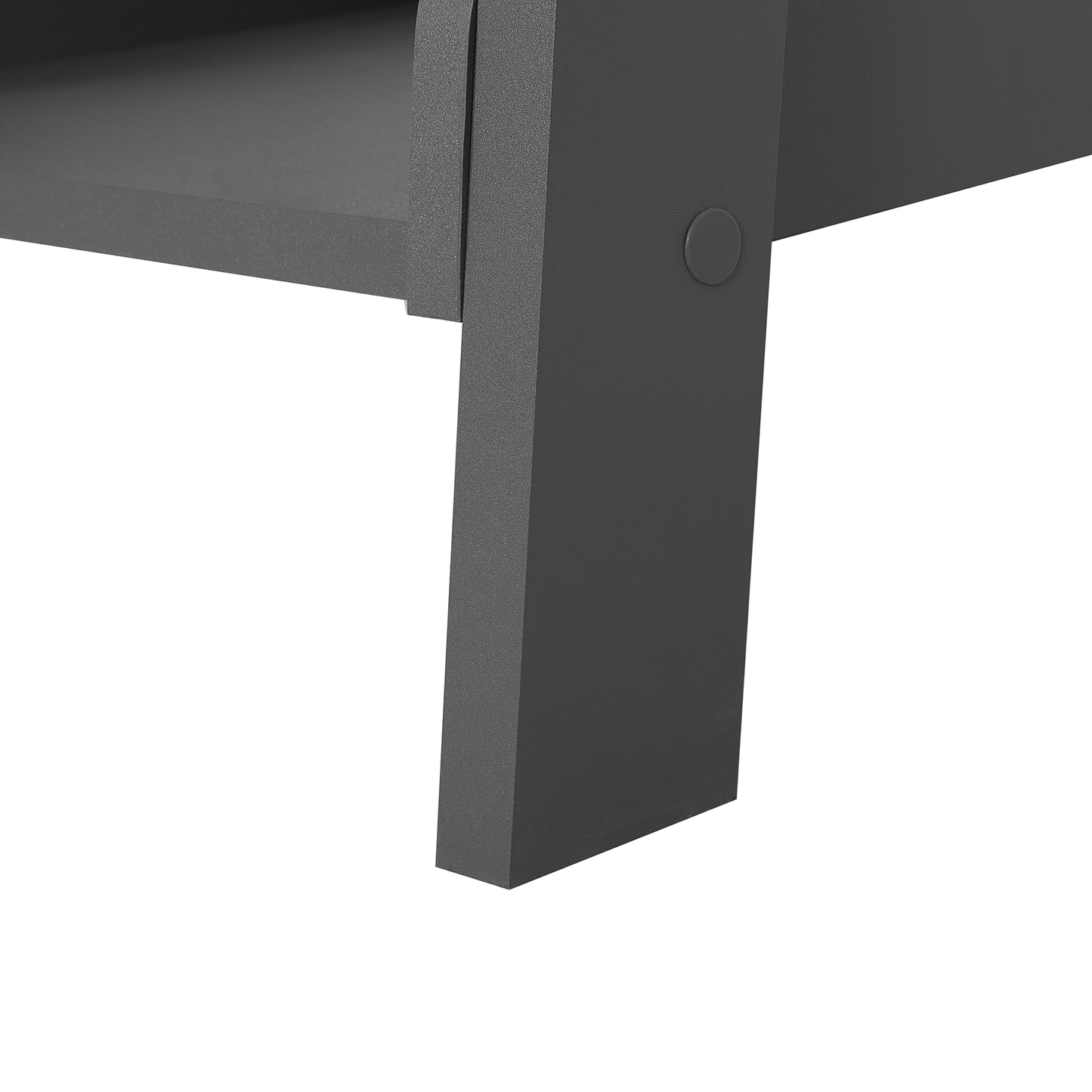 4-Tier Ladder Bookcase Grey Bookshelf