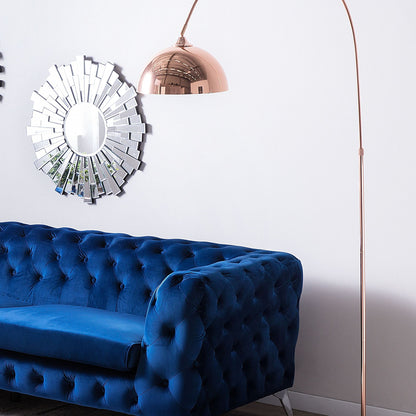 Home Copper Floor Lamp 160cm Curved Metal Retro Glamour