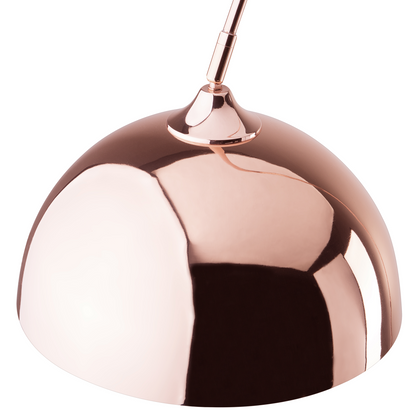 Home Copper Floor Lamp 160cm Curved Metal Retro Glamour