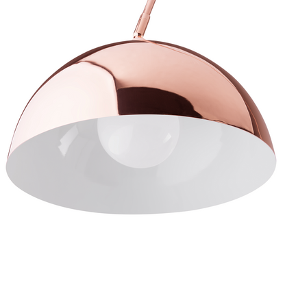Home Copper Floor Lamp 160cm Curved Metal Retro Glamour