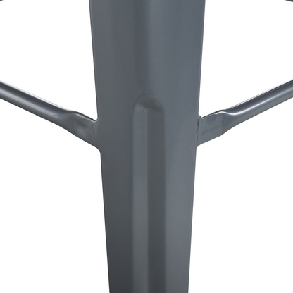 Grey Steel Bar Stools Set of 2 60cm Industrial Design