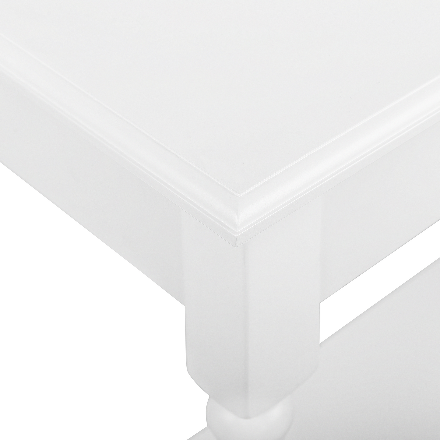 Aurora Home Console Table White MDF Top Pine Wood Legs 102x40 cm