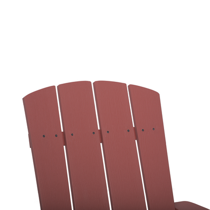 Garden Chair Red Weatherproof Modern Style
