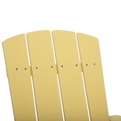 Garden Chair Yellow Weather Resistant Modern Wood Look