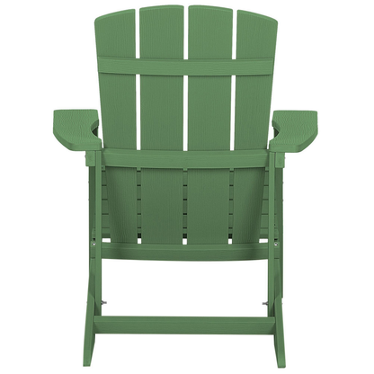 Garden Chair Green Weatherproof Modern Wood Look