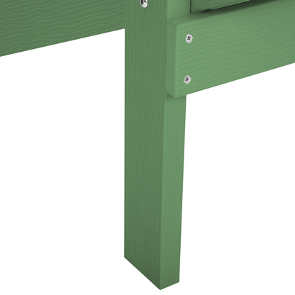 Garden Chair Green Weatherproof Modern Wood Look